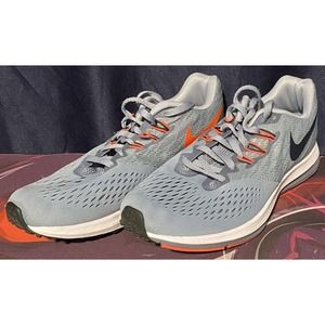 Women's Nike Size 10 Zoom Winflo 4 898485 002 Grey/Gunsmoke Hot pink Accent